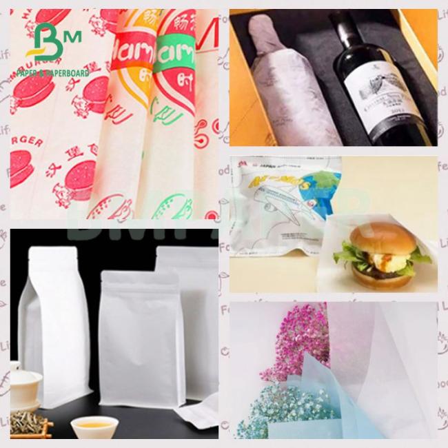 120cm Roll Width Food Grade 33gsm 35gsm MG White Kraft Paper Roll 120cm Roll Width Food Grade 33gsm 35gsm MG White Kraft Paper Roll