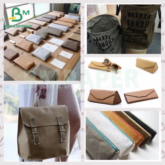 Tear Resistance Sewable 0.55mm 0.35mm Washable Kraft Paper Roll Tear Resistance Sewable 0.55mm 0.35mm Washable Kraft Paper Roll