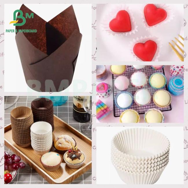 Recyclable 40gsm Colourful Greaseproof Cupcake Liner Paper Roll Recyclable 40gsm Colourful Greaseproof Cupcake Liner Paper Roll