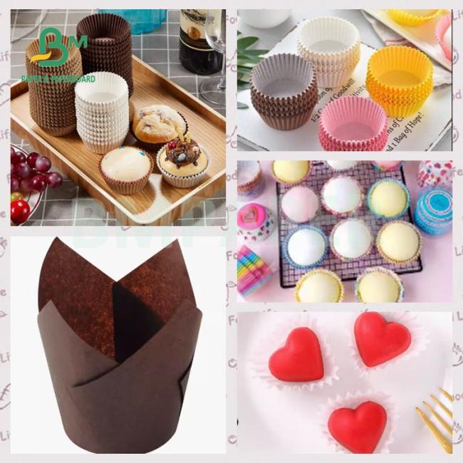 Cupcake Liner 38 50 GSM White Brown Coffee Oilproof Baking Paper Cupcake Liner 38 50 GSM White Brown Coffee Oilproof Baking Paper