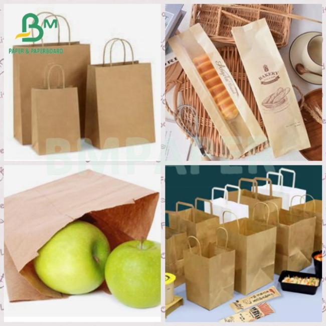 Food Packaging Recyclable Strong 40 50 GSM Natural Kraft Paper Food Packaging Recyclable Strong 40 50 GSM Natural Kraft Paper
