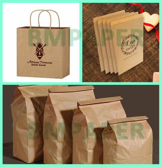50gsm Brown Kraft Paper For Flour Packaging Bag 715mm High Bursting Strength 50gsm Brown Kraft Paper For Flour Packaging Bag 715mm High Bursting Strength