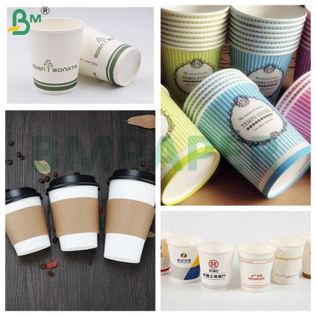 180g + 15g PE Cup Stock Paper Signle Side Coated Board Waterproof High Folding Resistant 180g + 15g PE Cup Stock Paper Signle Side Coated Board Waterproof High Folding Resistant