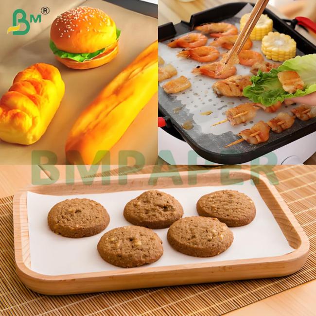 40 GSM Greaseproof Silicone Coated Paper for Hamburger and Sandwich 40 GSM Greaseproof Silicone Coated Paper for Hamburger and Sandwich