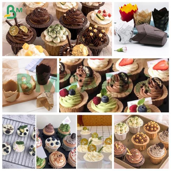 50g Brown Uncoated Muffin Liner Baking Paper High temperature resistance 50g Brown Uncoated Muffin Liner Baking Paper High temperature resistance