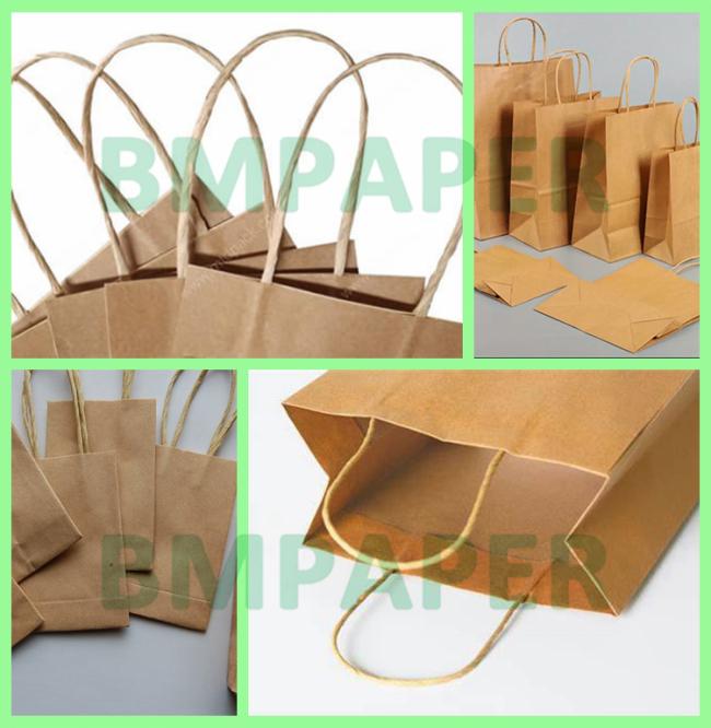 75gsm Sack Kraft Paper For Shopping Bags Handle 491mm High Tensile Strength 75gsm Sack Kraft Paper For Shopping Bags Handle 491mm High Tensile Strength