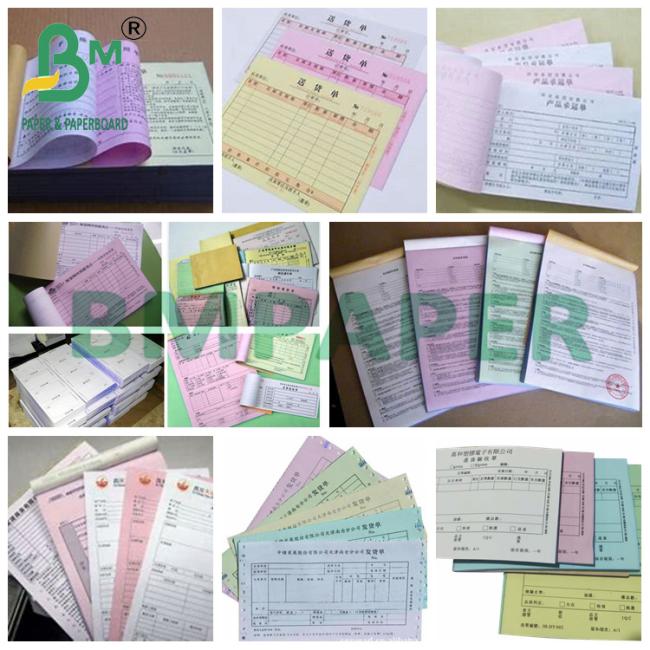 60g Colorful Carbonless Copy Paper Sheets 100% Virgin Wood Pulp NCR 60g Colorful Carbonless Copy Paper Sheets 100% Virgin Wood Pulp NCR