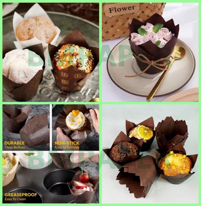 40gsm Coffee Muffin Cupcake Liner Paper For Baking Grease Resistant 50 x 70cm 40gsm Coffee Muffin Cupcake Liner Paper For Baking Grease Resistant 50 x 70cm
