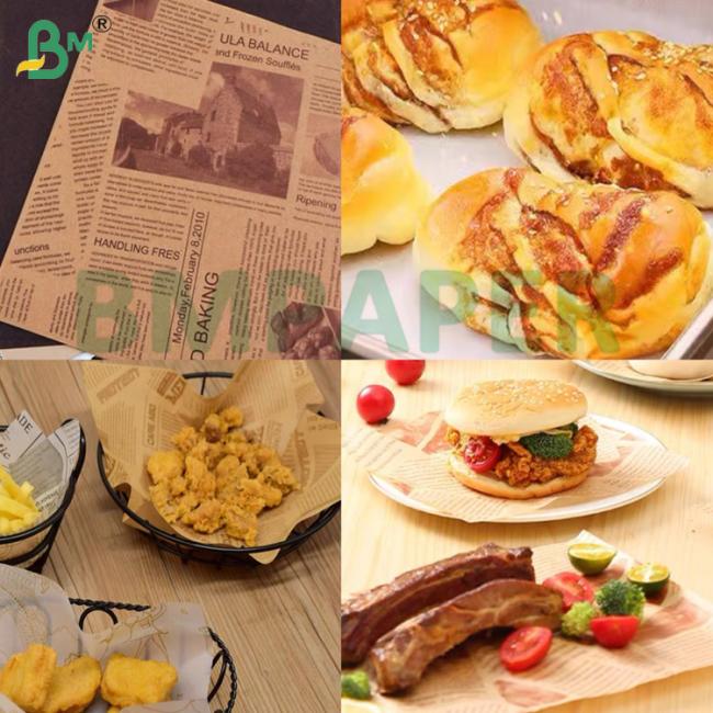 35g 40g Degradable Food Safety Greaseproof Food Wrapping Paper For Cookie Packing Hamburger Packaging 35g 40g Degradable Food Safety Greaseproof Food Wrapping Paper For Cookie Packing Hamburger Packaging