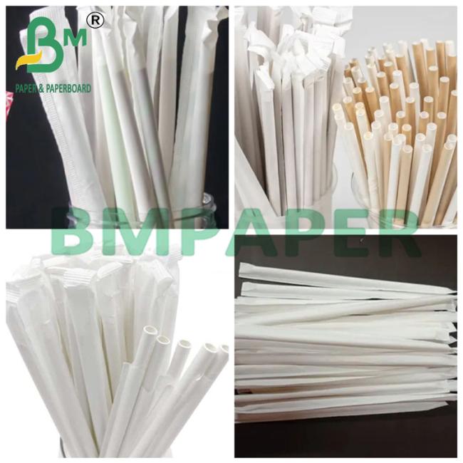 24gsm Compostable Straw Wrapping Paper 29/33mm For Packaging Straw 24gsm Compostable Straw Wrapping Paper 29/33mm For Packaging Straw