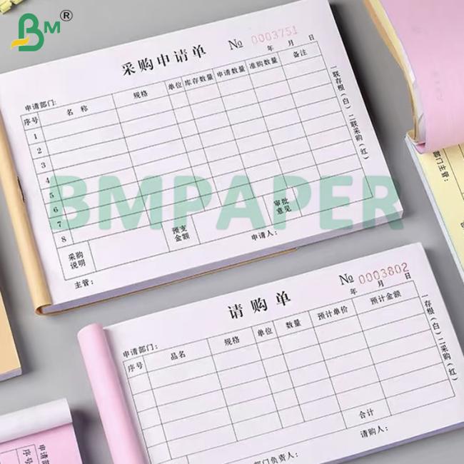 60gsm 65gsm 8.5"X11" White / Pink / Blue Carbonless Copy Paper For Waybill Invoices Receipts 60gsm 65gsm 8.5"X11" White / Pink / Blue Carbonless Copy Paper For Waybill Invoices Receipts