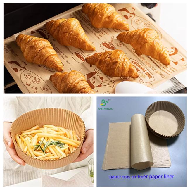 40gsm Oil Proof Parchment Paper For Paper Tray Air Fryer Paper Liner 8.5 x 11inch 40gsm Oil Proof Parchment Paper For Paper Tray Air Fryer Paper Liner 8.5 x 11inch