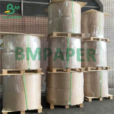 China Single PE Coated Cup Stock Paper , Brown Kraft Paper 70g + 15g PE Food Grade for sale