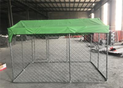 China 7.5x7.5x6ft(2.3x2.3x1.8m) chain link fabric dog kennel HDG and Self highed Locking dog fence for sale