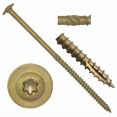 China Straw Rope Nail Construction Wood Screws Wafer Head Chipboard U Double Thread T17 for sale