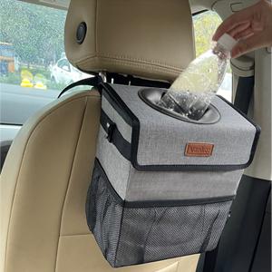 car trash can with lid
