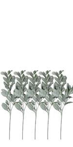 green leaves artificial flowers