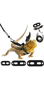 Adjustable Leather Reptile Harness