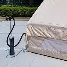 inflate with pump