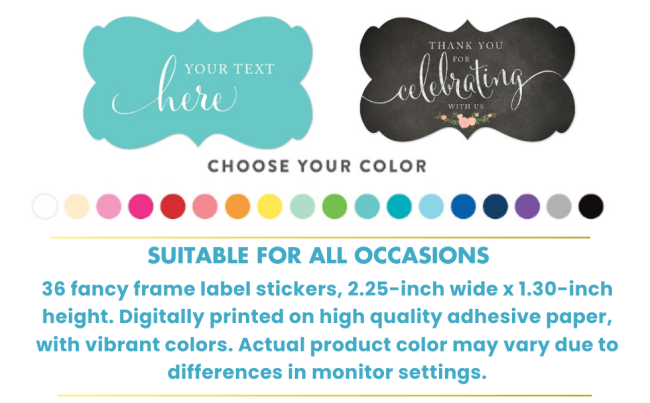 A+ Andaz Press Fancy Frame Labels