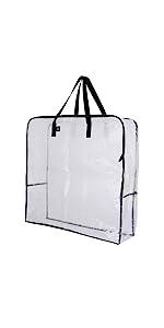 oversized clear moving storage bag heavy-duty durable see-through ornaments wreath cushion zipper