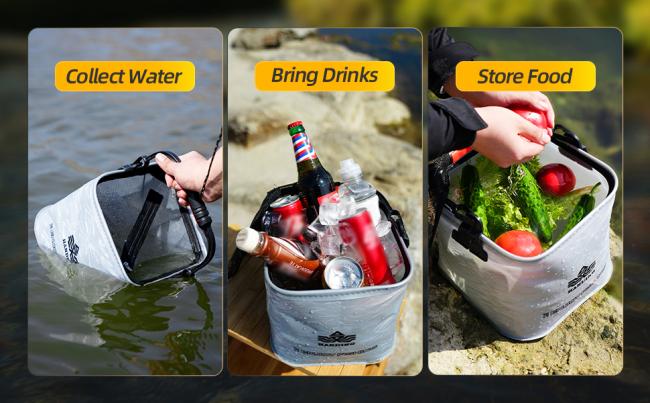 foldable fishing bait bucket