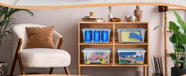 plastic storage bins