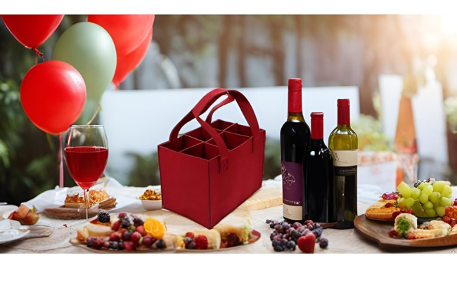 6 Bottle Wine Carrier with Divider