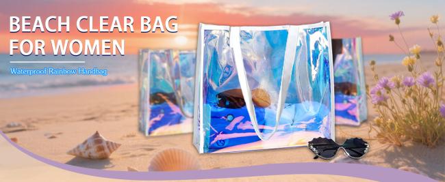 beach clear tote bag