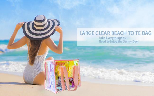 Large clear beach bag