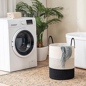 woven rope laundry hamper