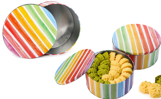 Colored Cookie Tins