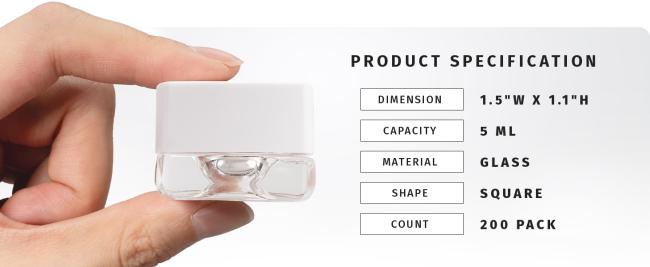 sealable square pack package cream 5g 7g screw liquid eyeshadow case sanitizing contaibers piece