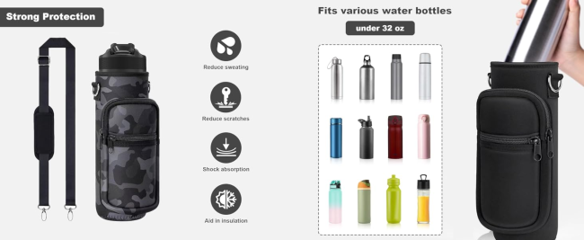 water bottle carrier with strap