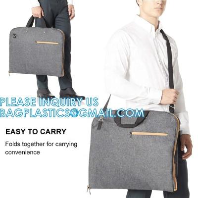 China Gusseted Travel Garment Bag with Accessories Zipper Pocket Breathable Suit Garment Cover for Shirts Dresses Coats for sale