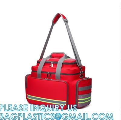 China Red First Responder Bag Trauma Backpack, Medical Emergency Kits Storage Jump Bag Pack for EMT, EMS, Police for sale