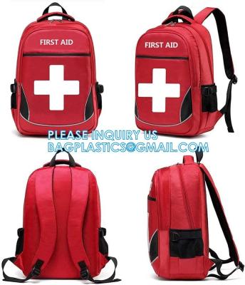 China Emergency Treatment Medical Bags Multi-Pocket for Home School Office Car Traveling Hiking Trip Daycare for sale