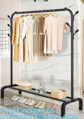 China Clothes Rack, Garment Rack, Clothing Rack for Hanging Clothes, Drying Rack Hanger, Steel Frame, Mesh Storage Shelf for sale