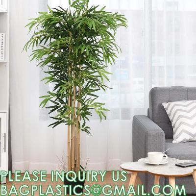 China Artificial Bamboo Tree Set of 2, Fake Greenery Plants in Pots for Indoor Outdoor, Beautiful Faux Tree with Leaves for sale