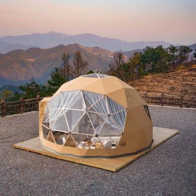 China Luxury Large Glamping Tent Outdoor Geodesic Dome Tent Event Dome Outdoor With Shower Toilet, Canopy Gazebos Screen for sale