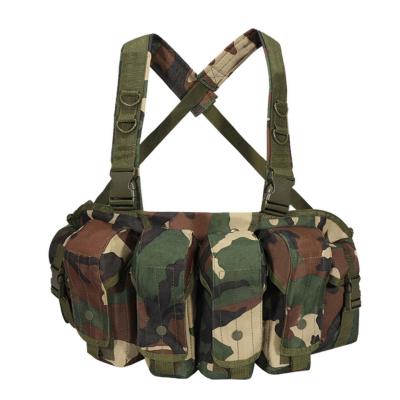 China Backcountry Survival Tactical Chest Vest Radio Harness Bag Holster Molle Vest Gear Bag Hunting Waist Bag for sale