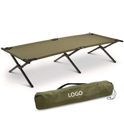 China Outdoor Sports Hiking Camping Cheap Metal Folding Bed Aluminum Camping Bed Metal Outdoor Bed for sale