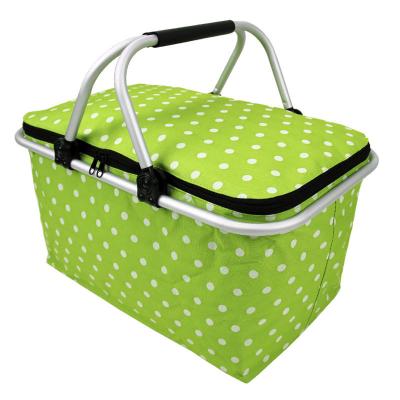 China 35L Large Picnic Basket Shopping Travel Camping Grocery Bags 2 Layers of Internal Pockets Leak-Proof and Insulated for sale