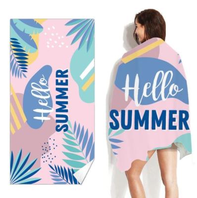 China Custom Logo Beach Towel Personalized Photo Design Text Name Beach Towel for Kids Men Women Sand Free Quick Dry Bath for sale