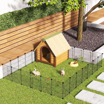 China Pet Playpen,Small Animals Cage DIY Wire Portable Yard Fence with Door Puppies, Kitties, Bunny, Turtl for sale