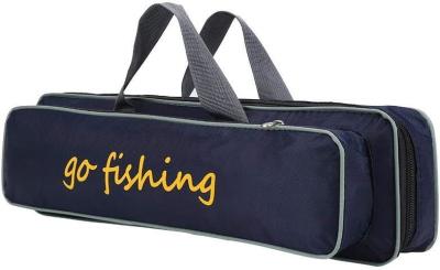 China Durable Canvas Fishing Rod & Reel Organizer Bag Travel Carry Case Bag- Holds 5 Poles & Tackle for sale