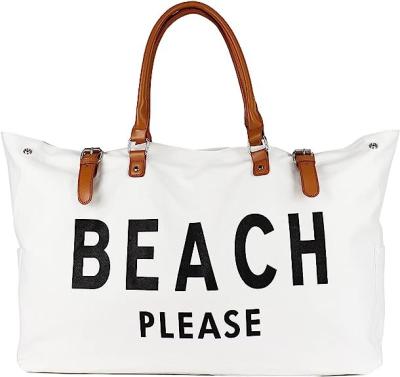 China Extra Large Canvas Beach Bag Beach Tote Bag For Women Waterproof Sandproof, Canvas Tote, Cotton Bags, Travel Bag for sale