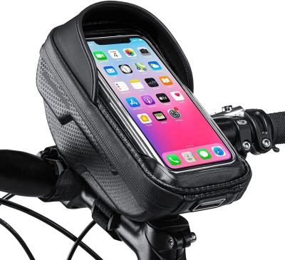 China Bike Phone Mount Bag Bike Front Frame Handlebar Bag Waterproof Bike Phone Holder Case Bicycle Accessories Pouch for sale