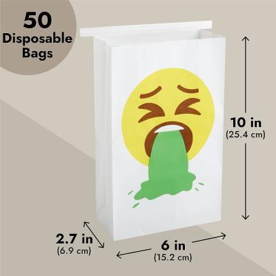 China Paper Disposable Vomit Bags for Car Motion Sickness, Barf, Throw Up, Puke for Car, Uber, Travel, and Mornings Sickness for sale