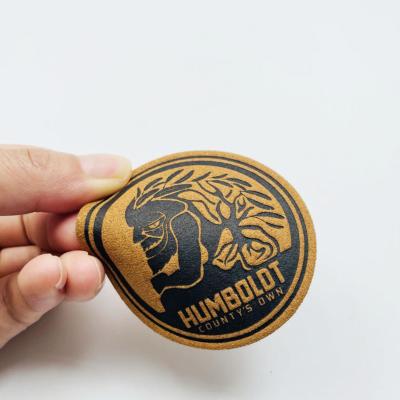 China Handmade Customized Genuine PU Leather Patches Clothing Tags For Clothes With Private Label Logo for sale
